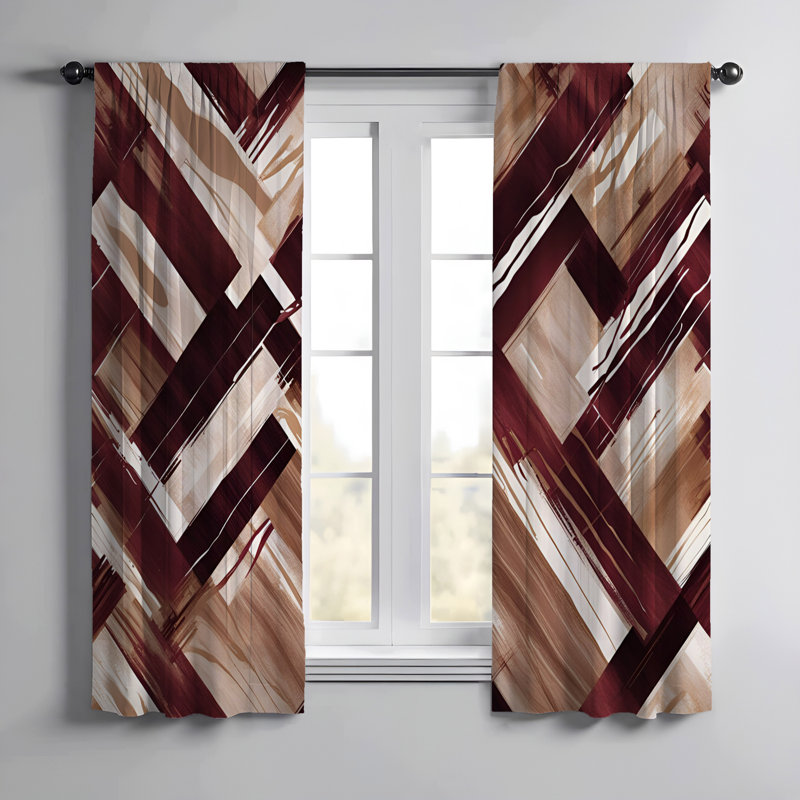 Paire de rideaux semi-transparents en polyester Eilber, L 40 po x L 82 po