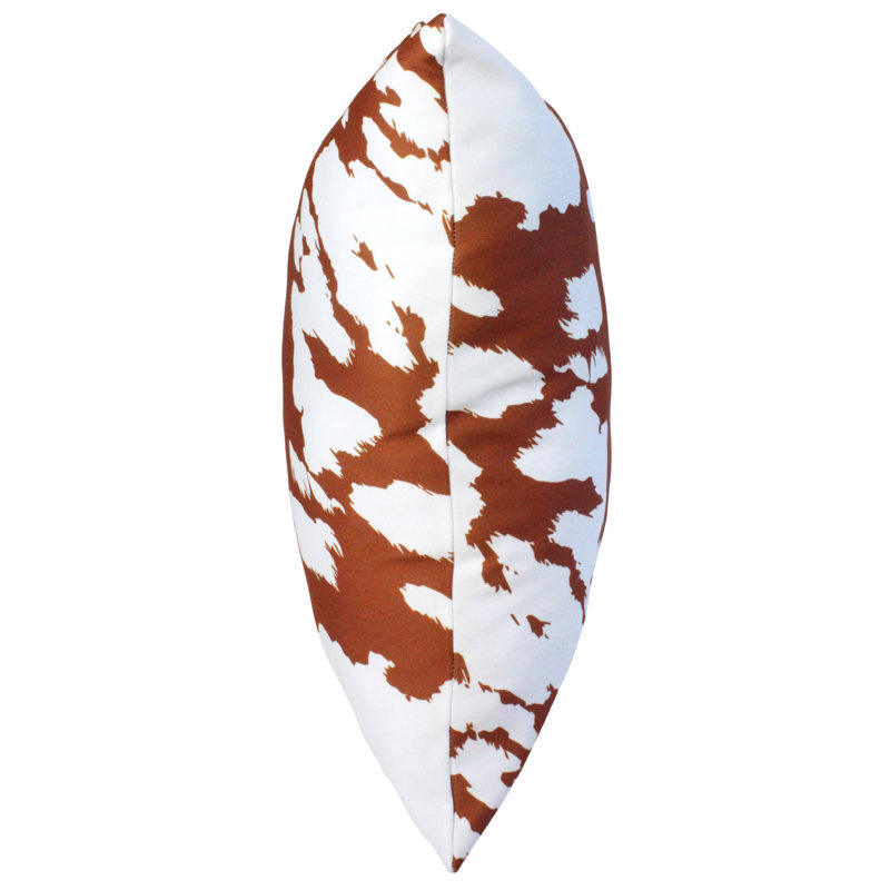  Housse et insert de coussin décoratif en polyester, Brun clair / Blanc
