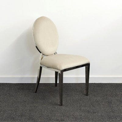 48 cm H Upholstered Microfiber / Microsuede Accent in Cream