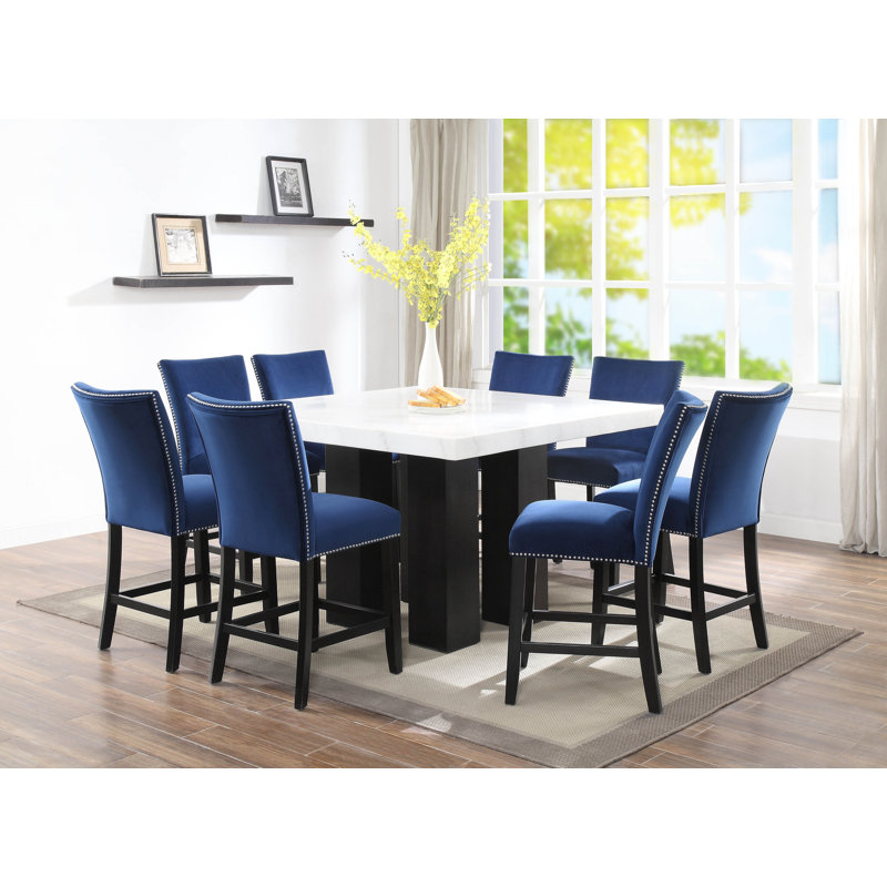Anxhela 9 Piece Counter Height Dining Set