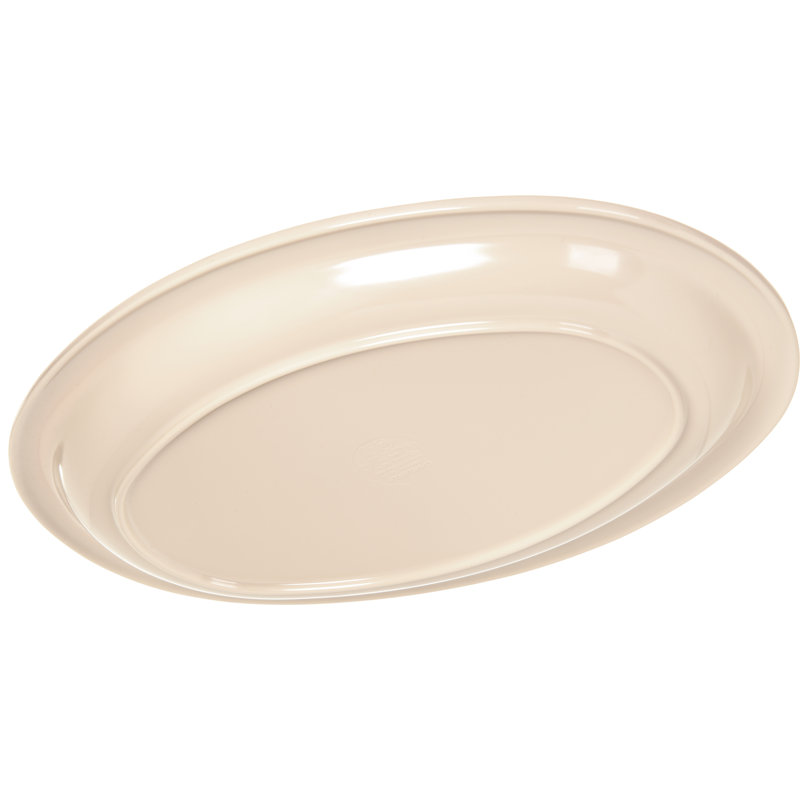 Wrought Studio Asso Melamine Platter, Tan, 1.19" H x 9.75" W x 13.5" D