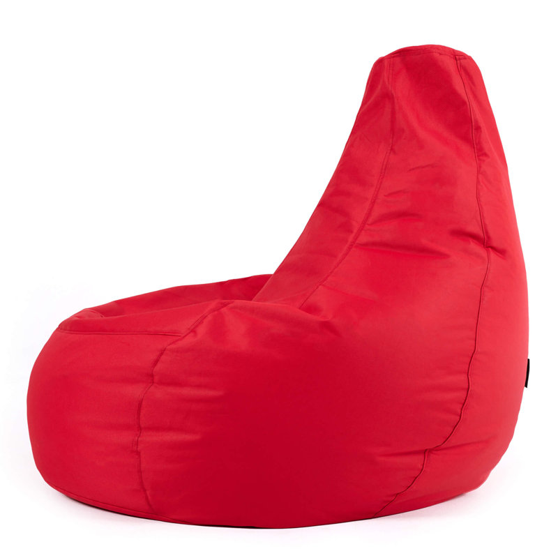 Dalton Water-Resistant High Back Recliner Bean Bag, Red