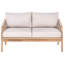 Garden Lounge Set with Table and Ottoman 4 Seater Casebier Acacia Wood Light Brown
