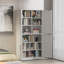 Garde-manger en acier blanc avec tablettes porteuses multicouches, preuve, convient aux armoires de salle de bain réglables, capacité de 55 lb, facile à nettoyer, preuve
