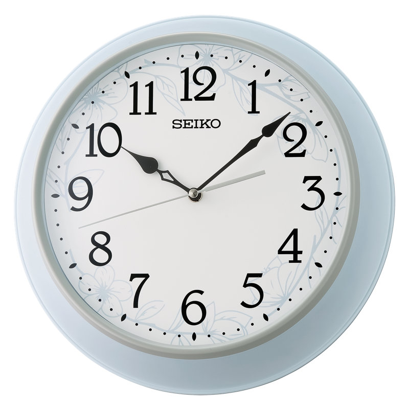QXA832LLH Modern Wall Clock, Blue, Blue