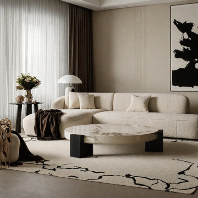 Italian Minimalist Marble Coffee Table
