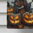 Double Sided 40'' H x 28'' W Polyester Halloween House Flag