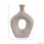 Vase de table ovale moderne en céramique Kato, design ajouré, idéal pour la décoration intérieure - Vase sculptural moderne et haut, parfait comme centre de table pour la salle à manger ou le bureau - Champagne-527307976-527307984