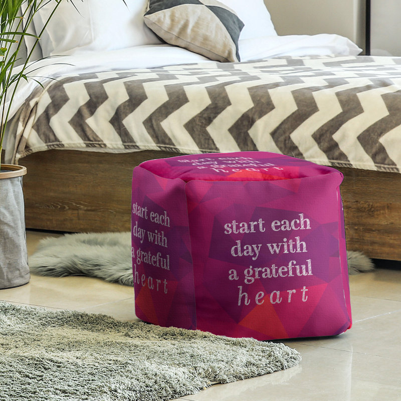 Upholstered Ottoman, Rubellite
