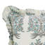 Housse de coussin à fermeture à glissière cachée à la main Fab Divine, tissu de coton, bleu et gris, 14 x 36-106744377