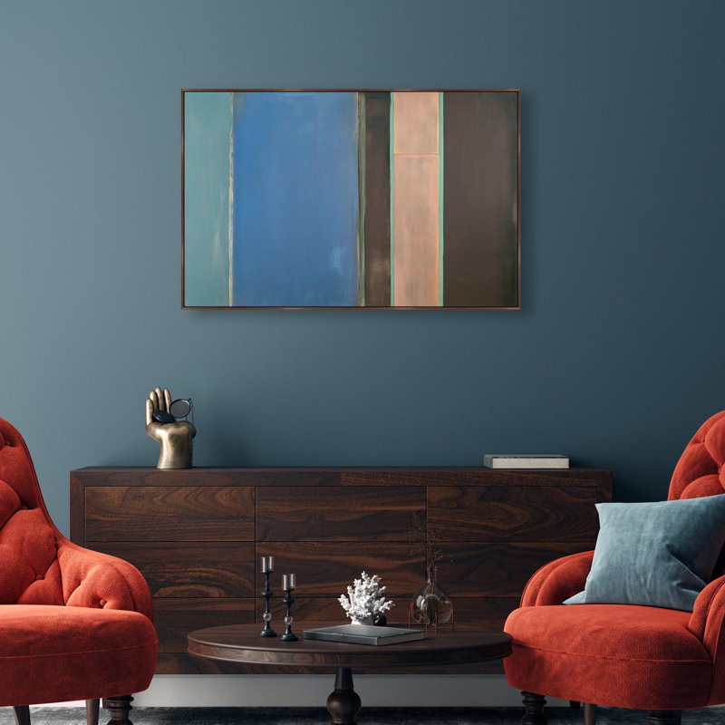 Oliver Gal Parallel Echoes Abstract - Heavy Gel Top Coat Framed Canvas Art, 31" H x 46" W, Brown