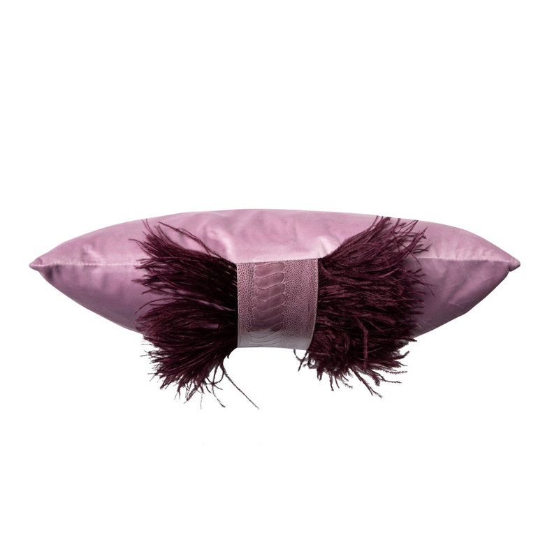 Ostrich Trim / Velvet - Orchid