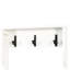 Portemanteaux et table de chevet en bois blanc 21 po