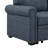 Linen Blend Sleeper Sofa with Reversible Chaise