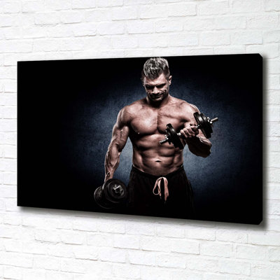 Muscle Building - Wrapped Canvas Print