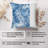 Abstract Blue Marble Crystal Geode VI Modern