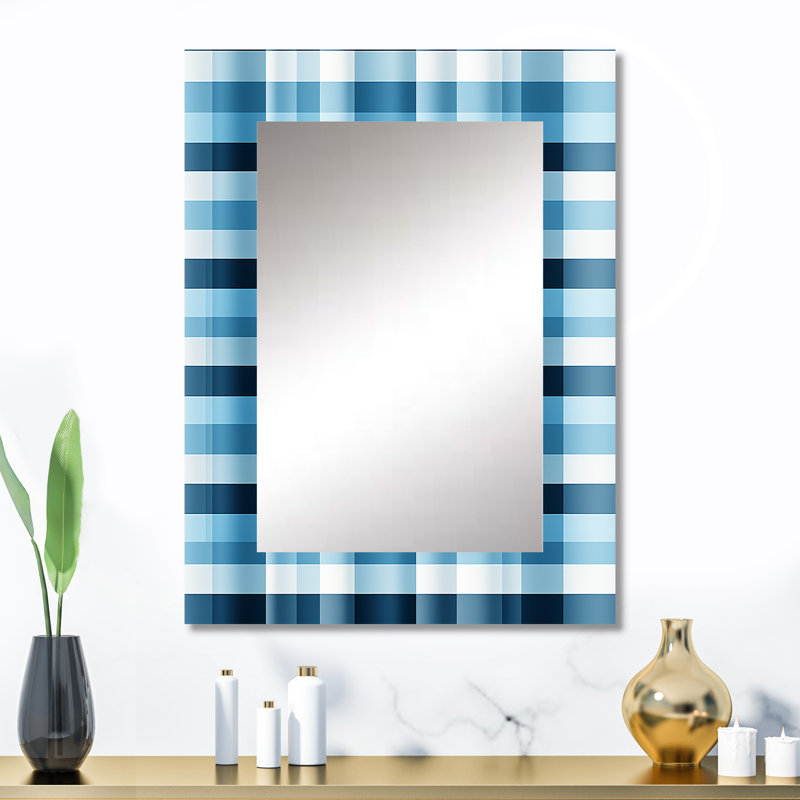 Motif écossais bleu Byrdo, 32 po x 24 po