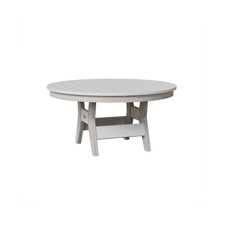 Harbor Outdoor Round Coffee Table, White, Seashell