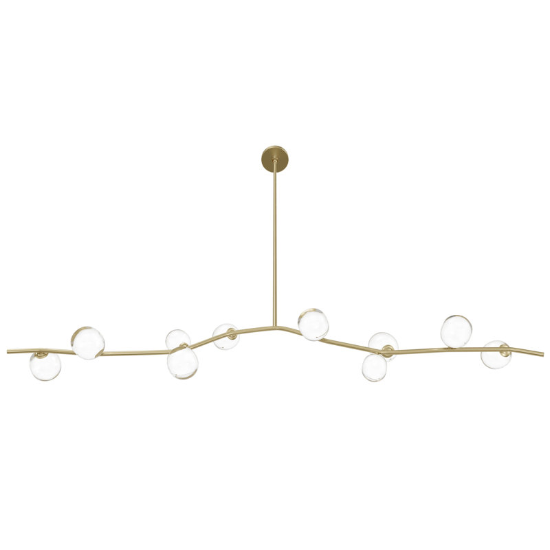 Mull 10 - Light Dimmable Chandelier, Grey