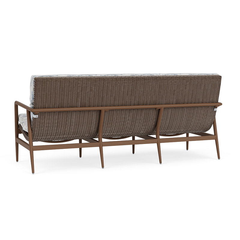 Cascade Outdoor 3 - Seat Patio Sofa, Stratosphere Cloud, Bark