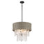 Bayou Breeze Coleeta - 6 lumières à double fixation (luminaire suspendu et semi-encastré) au fini charbon