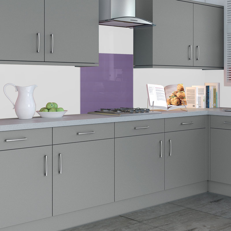 90cm W x 75cm L Glass Peel and Stick Panel, Blueviolet