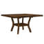 Table de groupe transitionnelle en bois brun 7 pièces avec table à rallonge et 6 chaises-67402131