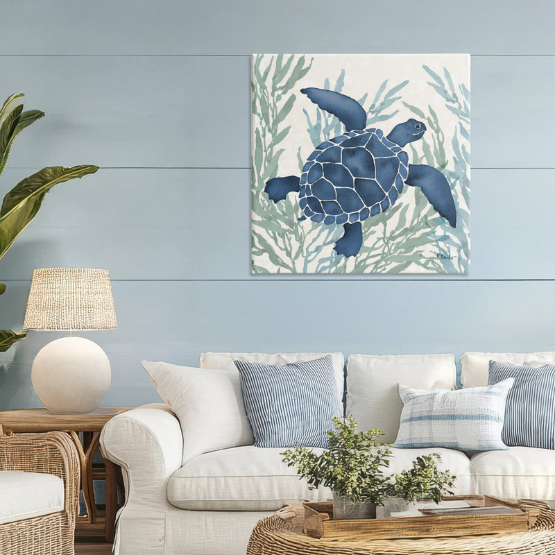 Toile de tortue Radiant Sea Life, design par Paul Brent, H 36 po x l 36 po