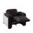 Misezon Dark Brown Top Grain Leather & Aluminum Power Motion Recliner