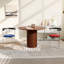 Chaise de salle à manger pliante au design moderne, structure chromée avec dossier en bois, revêtue de chaises, 1 pièce