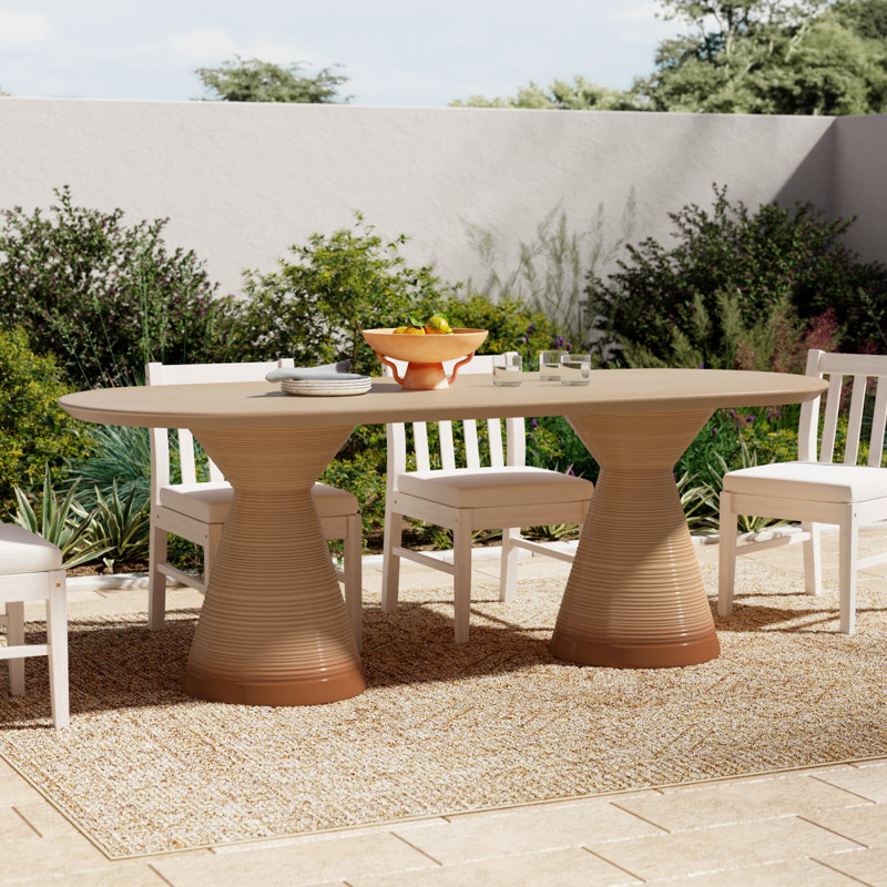 Tov Furniture Fassa Terracotta Oval Indoor / Outdoor Dining Table