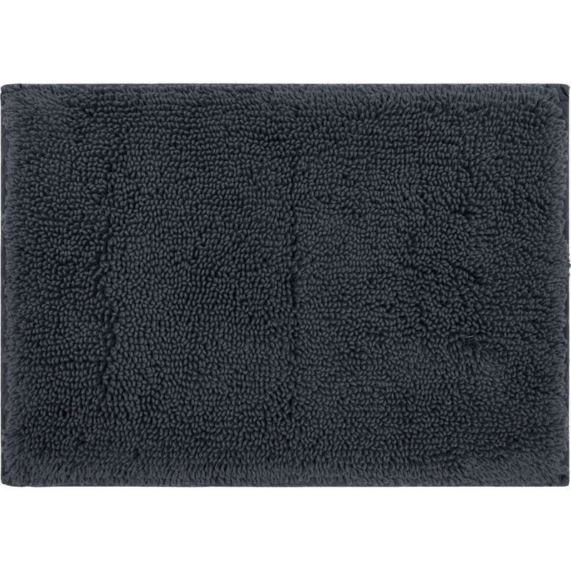 Tapis de bain antidérapant Dinuba, L 24 po x L 60 po, Gris anthracite