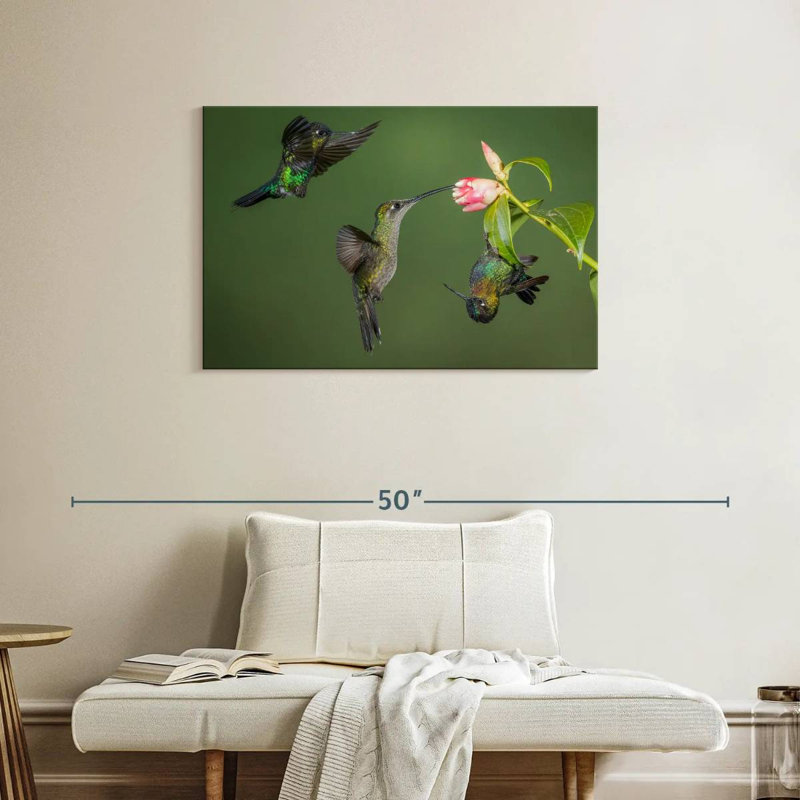 Brampt Three Hummingbirds, 24" H x 36" W