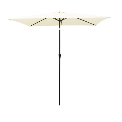 120 " W Rectangular Collapsible Market Umbrella with Crank Lift