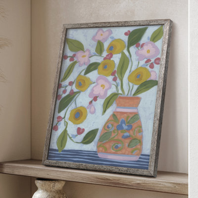 Bouquet Vibes II, reproduction encadrée - bois massif