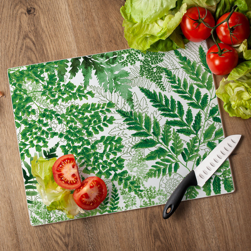 Fernery Tempered Glass Cutting Board 12" x 15"