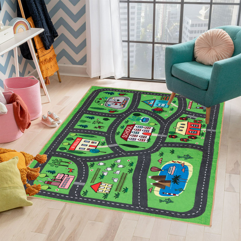 Rectangle Polyester Rug, Rectangle 2'6" x 5'
