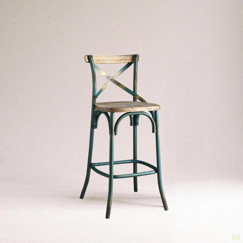 Chaise de bar 1 pièce, Turquoise antique