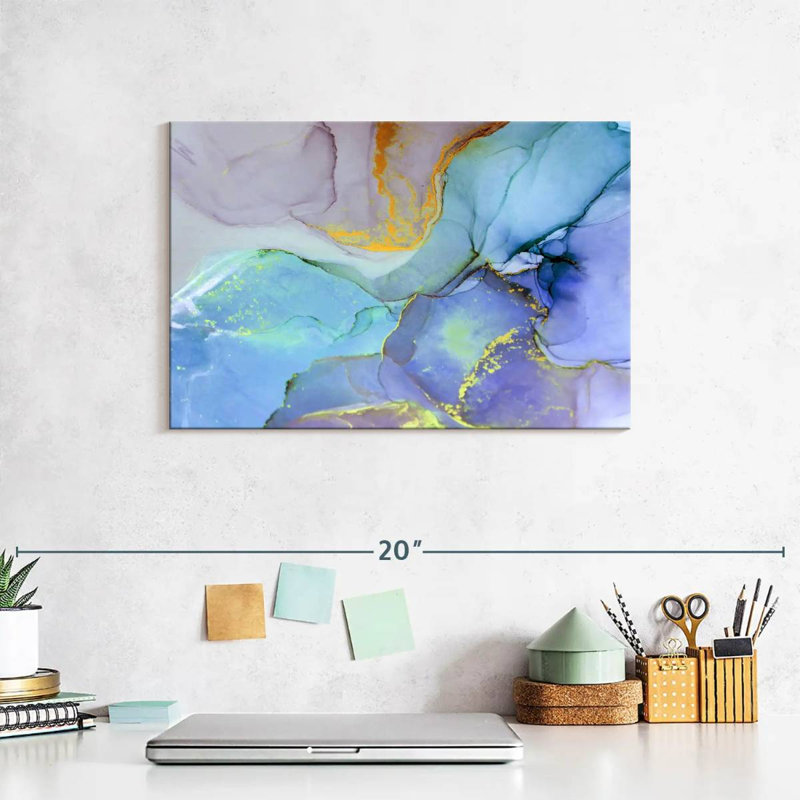 Avery Light Marble Abstract, 8" H x 12" W
