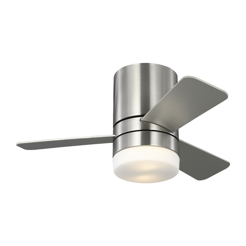 Generation Lighting Fan Therrien Indoor Ceiling Fan with blades and Handheld Remote, Silver, Brushed Nickel