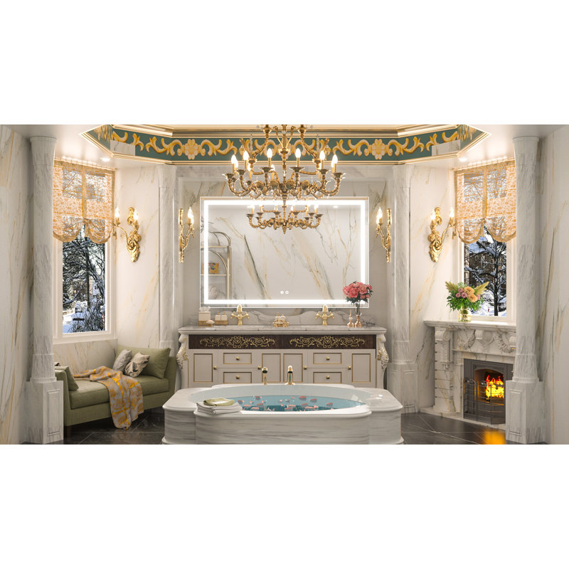 Miroir de salle de bain Lashaunte, Rectangle, 36 po x 55 po