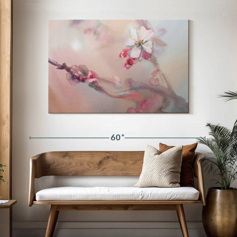 Harnek Sakura en fleurs au printemps, H 32 po x l 48 po
