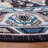Manado Oriental Gray/Light Blue Area Rug-371049876