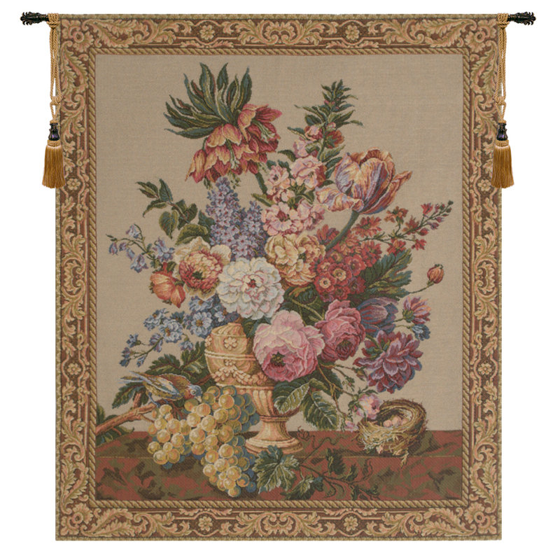 Loom Woven Cotton Blend Wall Hanging, Cream, 30" H x 26" W