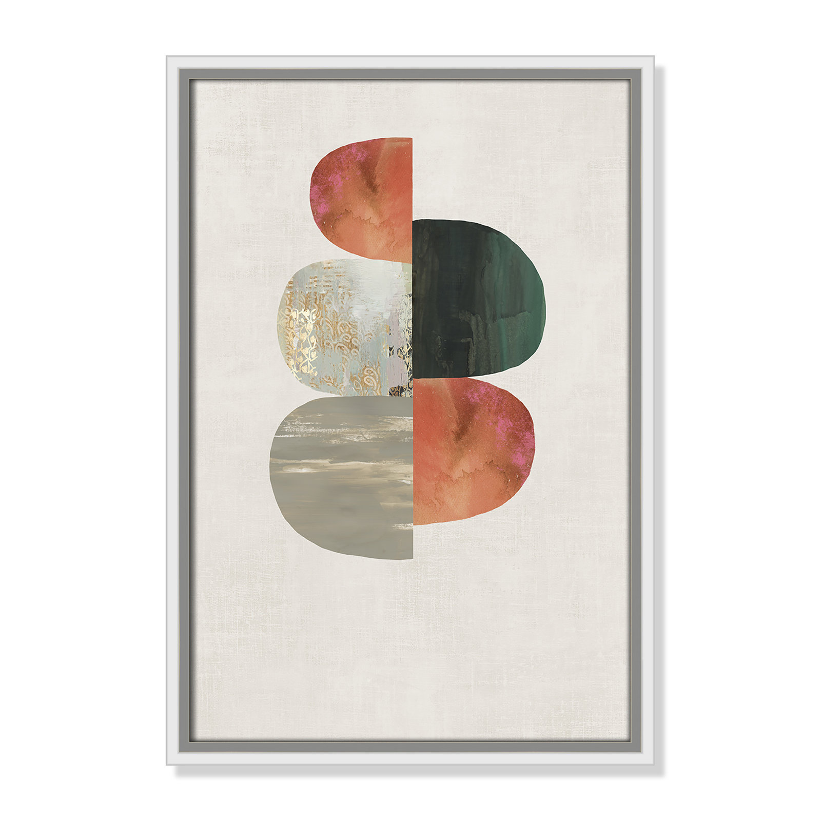 Evolving Energy II by Tom Reeves - Print, 19.5" H x 13.5" W, Framed Canvas, White