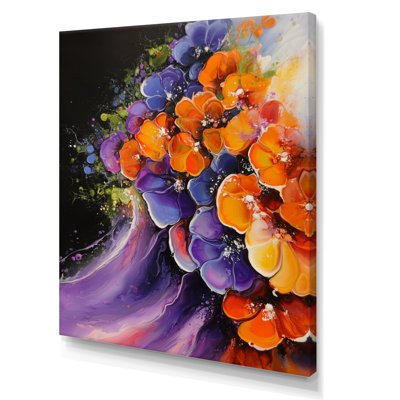 Fractal Bloom Poppy Gardens III - Poppies Wall Art Living Room