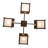 Deschka 4 - Light Steel Dimmable Square / Rectangle Chandelier