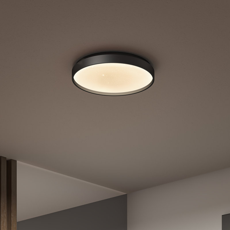 Plafonnier encastré moderne Celestia, noir mat