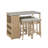 Bogovic 5-Piece Boho-Style Outdoor Wicker Bar Set With Bar Shelves Storage-888047762