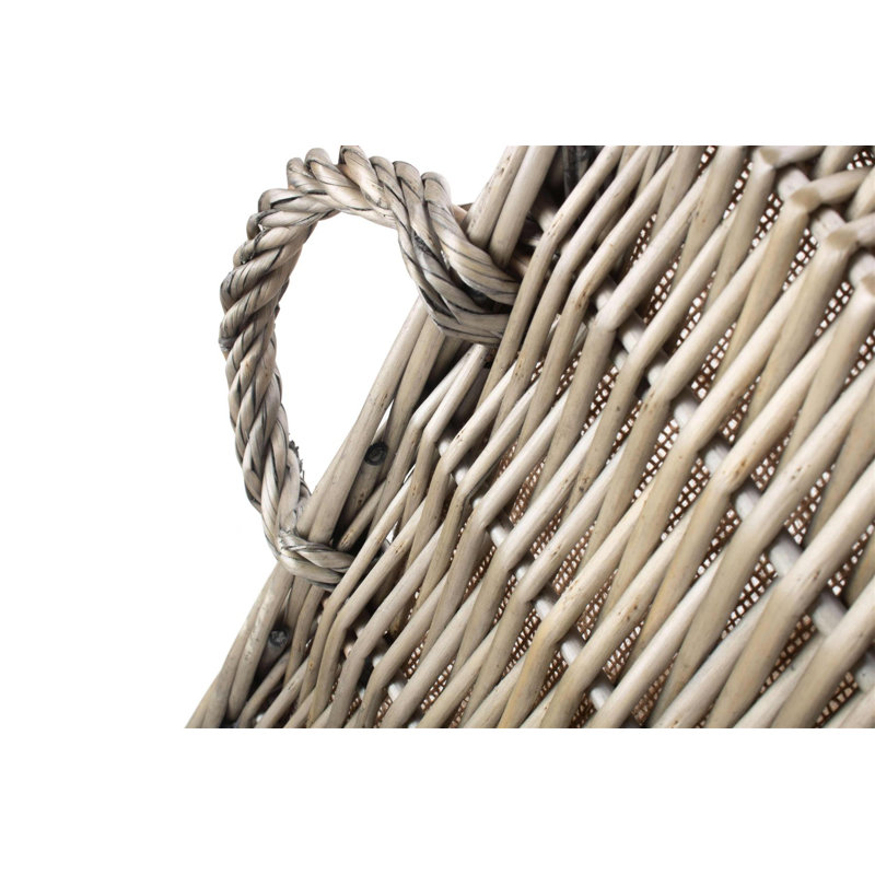 Maggiemae Wicker Log Carrier, 32cm H x 30cm W x 40cm D